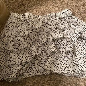 Ruffled Dalmatian skirt